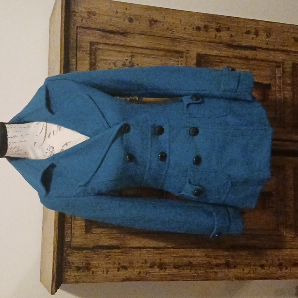 Wool-Blend Pea Coat/Small-Petite